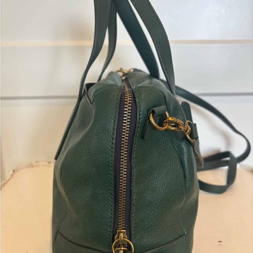 Fossil Forest Green Leather Satchel - Picture 3 of 14